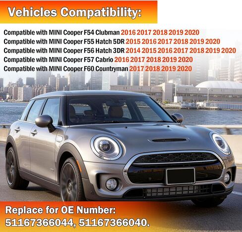 Compatible MINI Cooper Side Mirror Glass Replacement F54 F55 F56 F57 F60 2016-2020,Passenger Side MINI Cooper Rear View Mirror Glass with Power Heated, Replace for 51167366044/51167366040-Right in Saudi Arabia