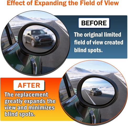 Compatible MINI Cooper Side Mirror Glass Replacement F54 F55 F56 F57 F60 2016-2020,Passenger Side MINI Cooper Rear View Mirror Glass with Power Heated, Replace for 51167366044/51167366040-Right in Saudi Arabia