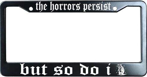 My Dog Says Hi Black License Plate Frame Humor Funny, Heavy Duty Stainless Steel Car Plate Tag, UV Printed License Plate Holder in Saudi Arabia
