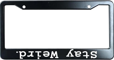 My Dog Says Hi Black License Plate Frame Humor Funny, Heavy Duty Stainless Steel Car Plate Tag, UV Printed License Plate Holder in Saudi Arabia