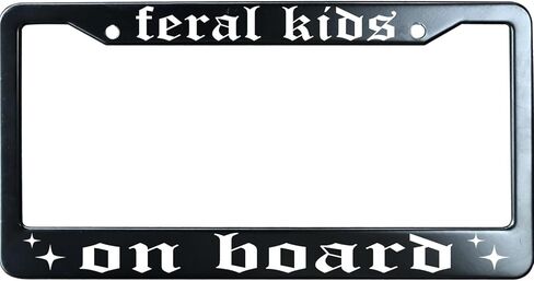 My Dog Says Hi Black License Plate Frame Humor Funny, Heavy Duty Stainless Steel Car Plate Tag, UV Printed License Plate Holder in Saudi Arabia