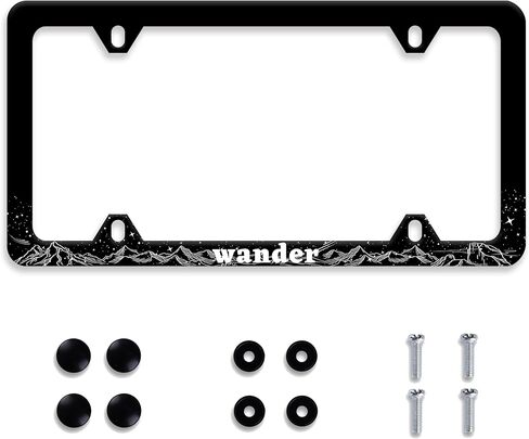 Colorful Leopard Print License Plate Frame Funny Cheetah Texture License Plate Holder Stainless Steel Rust-Proof Auto Parts Decoration with Screws for Men Women License Plate Cover 4 Holes 1pcs in Saudi Arabia