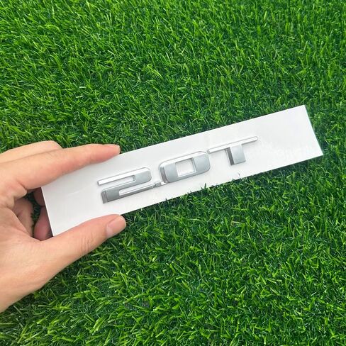 Rear Tailgate Emblem Nameplate 3D Letter Badge Replacement for 2015-2018 23469267 "2.0T 1Pc (Silver) in Kuwait
