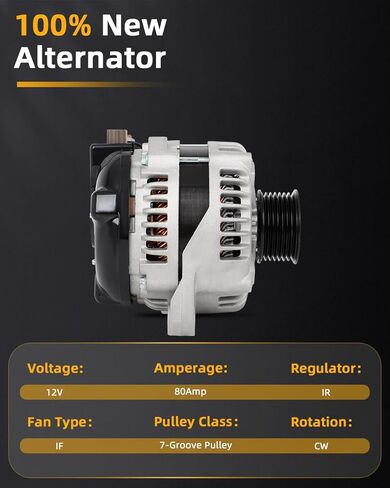 Alternator Fits for Toyota for Camry 2.4L 2002-2003 for Toyota for Solara 2.4L 2002-2003, 102211-2380 102211-2480 13958 27060-0H010 27060-0H010-84 27060-0H01084 in Kuwait