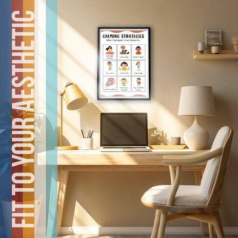 Calming Strategies For Kids Poster - Educational Learning Kids Classroom School Poster - 12 x 18 Inch Unframed Poster - Premium Poster On 100lb Gloss Paper - Printed In The USA FHJP1222 in Kuwait