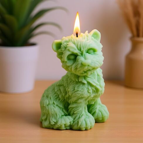 Dog Candle Mold Dogs Candle Silicone Molds Dog Resin Casting Molds for Home Decorate Mold Candle Making Aromatherapy Gypsum Candles Clay Craft in Kuwait