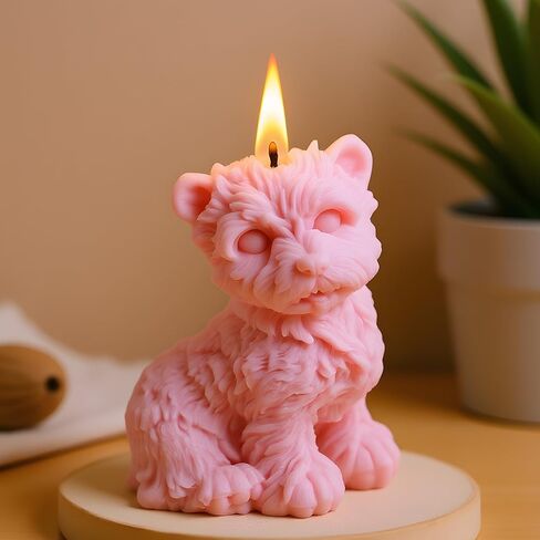 Dog Candle Mold Dogs Candle Silicone Molds Dog Resin Casting Molds for Home Decorate Mold Candle Making Aromatherapy Gypsum Candles Clay Craft in Kuwait