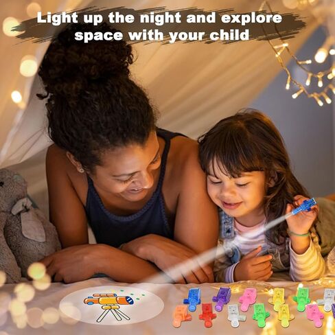 GOLDGE 48 أضواء أصابع LED - هدايا الحفلات ذات طابع الفضاء، ألعاب المصابيح الكاشفة المتوهجة في الظلام للأطفال، ديكورات أعياد الميلاد الفضائية، جوائز الفصول الدراسية، حشو حقائب الهدايا للحفلات، متعة عائلية in Kuwait