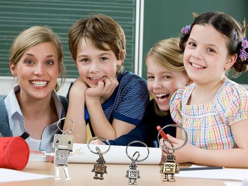 12 Packs Bulk Small Metal Robots for School Summer Holiday Party Favors and End Of Year Students Prizes From Teacher in Kuwait