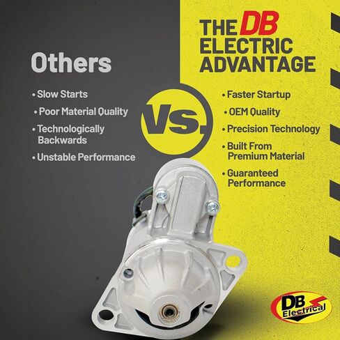 DB Electrical 410-48008 Starter Compatible with Caterpillar GC15 GC18 GC20 GC25 GC30 Clark CGC20 CGC25 CGC30 CGP20 CGP25 CGP30 Mitsubishi GC-2025 GC-2030 GP-2025 Lift Trucks, 12V Clockwise 1.2KW in Kuwait