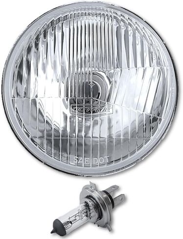 Octane Lighting 5-3/4" Motorcycle 6V Headlight Headlamp Halogen H4 Light Bulb 6 Volt 35/35W in Saudi Arabia