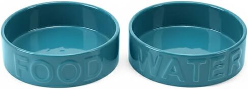 Park Life Designs Classic Food Small Pet Bowl, 5.25-Inch Diameter, Ceramic, Azure in Saudi Arabia