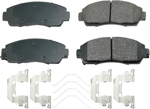 Drilled Slotted Coated Front Vented 296mm Rear Solid 305mm Disc Rotors & Akebono ProACT Ceramic Slotted Pads Full Brake Kit For Acura RDX Base SH-AWD Honda CR-V EX-L LX SE Touring in Kuwait