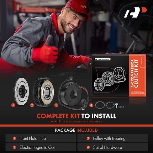 A-Premium Air Conditioner AC Compressor Clutch Kit Compatible with Hyundai Kona 2018 2019 2020 2021, 1.6L in Kuwait