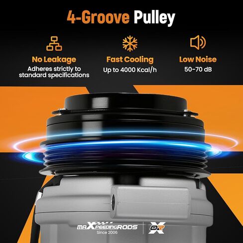 maXpeedingrods AC Air Compressor with Clutch for Chevrolet & GMC Models - Silverado, Suburban, Sierra, Avalanche, Express, Tahoe, Yukon, Escalade Replaces 10364873 in Kuwait