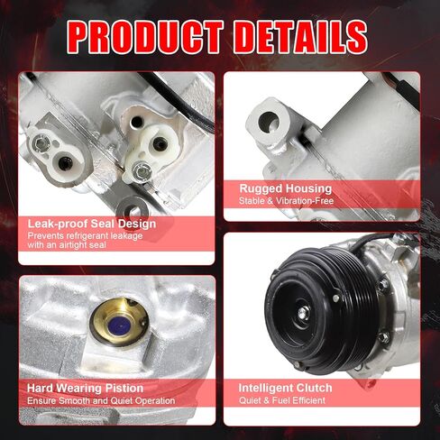 AC Compressor,Air Conditioner Compressor Replacement Fit for Chrysler 200 2011-2014, for Dodge Avenger 2011-2014, for Volkswagen Routan 2011-2014, Replace # 55111103AC, 55111103AD in Saudi Arabia