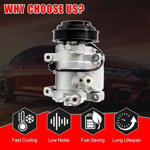 AC Compressor,Air Conditioner Compressor Replacement Fit for Chrysler 200 2011-2014, for Dodge Avenger 2011-2014, for Volkswagen Routan 2011-2014, Replace # 55111103AC, 55111103AD in Saudi Arabia