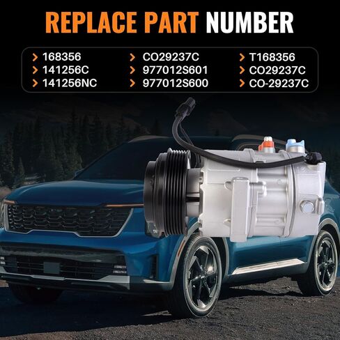 977012S601 Air Conditioner AC Compressor with Clutch Compatible with 2014-2015 Hyundai Tucson 2.0L Replace 977012S600 168356 6513276 141256C 141256NC T168356 in Saudi Arabia
