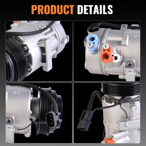977012S601 Air Conditioner AC Compressor with Clutch Compatible with 2014-2015 Hyundai Tucson 2.0L Replace 977012S600 168356 6513276 141256C 141256NC T168356 in Saudi Arabia