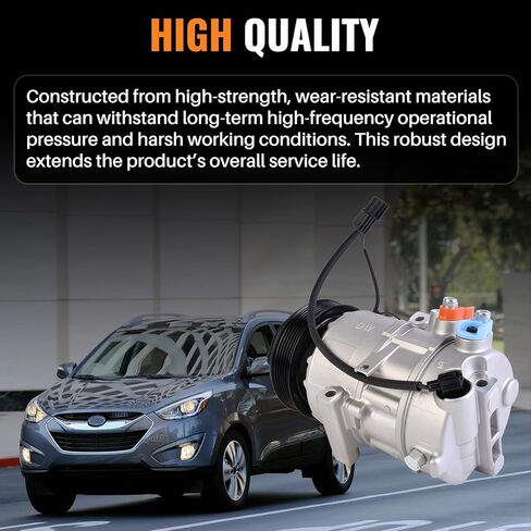 977012S601 Air Conditioner AC Compressor with Clutch Compatible with 2014-2015 Hyundai Tucson 2.0L Replace 977012S600 168356 6513276 141256C 141256NC T168356 in Saudi Arabia