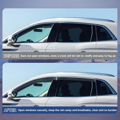 Rain Guards Window Visors Shield Fit for Lincoln Nautilus 2019-2023, Fit for MKX 2016-2018, Side Window Visor Deflector in Saudi Arabia