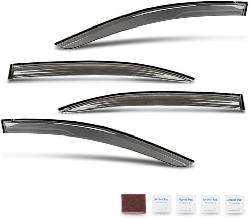 ANDPLAY Window Rain Deflector Sun Visor Fit Honda Civic Sedan 2012-2015 – 4PCS Smoke Window Vent Visors, Side Window Deflectors in Saudi Arabia