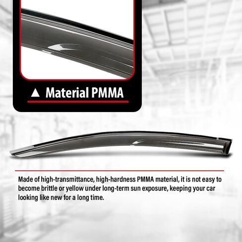 ANDPLAY Window Rain Deflector Sun Visor Fit Honda Civic Sedan 2012-2015 – 4PCS Smoke Window Vent Visors, Side Window Deflectors in Saudi Arabia