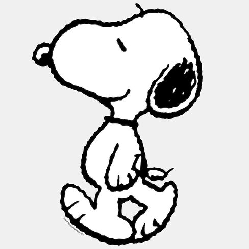 CafePress Snoopy Walking Left Large Die Cut Sticker, 8.75" x 8.75" Matte Finish in Kuwait