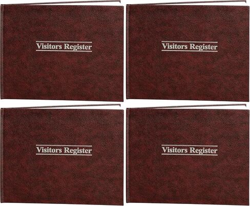 Wilson Jones S490 Visitor Register Book, Red Hardcover, 112 Ruled Pages, 8 1/2 x 11 in Saudi Arabia