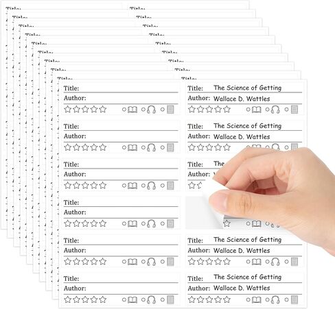 L1rabe Book Review Tracker Stickers - 120 Sheets Writable Book Rating Stickers, Back to School Self-Stick Literary Log Labels for Journals, Bookish Gifts for Bookworm Reading Lovers Students Teachers in Saudi Arabia