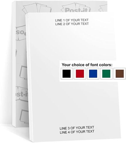 Custom 4x6 Post-it Notes® – Personalized Text Sticky Notes, 6 Pads x 50 Sheets (300 Total), Genuine 3M Paper, Made in USA for Business, Office & Personal Use in Saudi Arabia