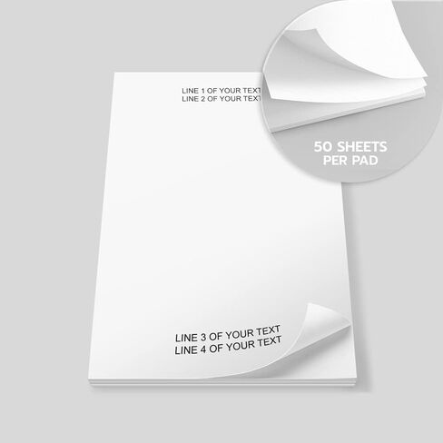 Custom 4x6 Post-it Notes® – Personalized Text Sticky Notes, 6 Pads x 50 Sheets (300 Total), Genuine 3M Paper, Made in USA for Business, Office & Personal Use in Saudi Arabia