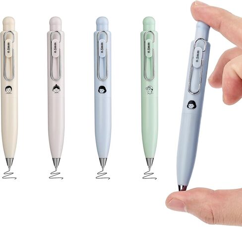 BAYTORY 4Pcs Mini Gel Pens, Cute Retractable Small Pocket Pen, Quick Dry Black Ink 0.5mm Pens, Gel Ink Pen Smooth Writing Comfortable to Use for Journaling Note Taking Sketching (Vintage) in Saudi Arabia