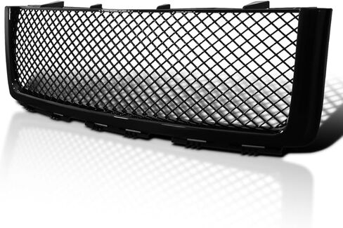 Spec-D Tuning Glossy Black Mesh Front Bumper Grille Compatible with 2007-2013 GMC Sierra 1500 / Denali / 2009-2013 Hybrid Models in Kuwait