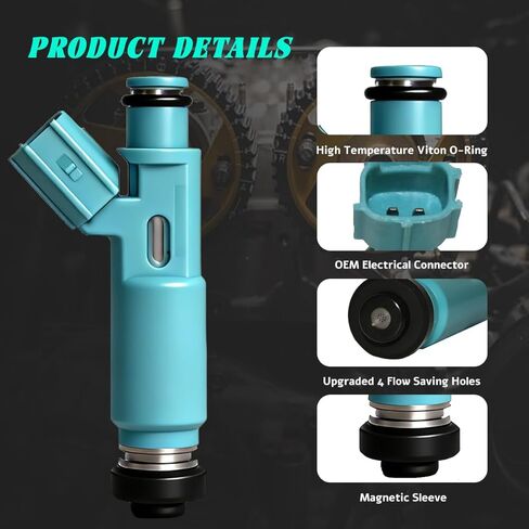 23250-28020,4 pcs Fuel Injectors 12 Holes fits Camry 2002-2003, Highlander 2001-2004, Solara 2002-2003, Rav4 2001-2003 Replaces 23250-0H010 23209-28020 in Saudi Arabia