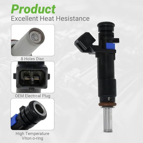 Fuel Injectors Set of 4 Compatible with Chevrolet Cruze 2011-2015, Cruze Limited 2016, Sonic 2012-2015, L4 1.8L # FJ1153 800-2189N 8002189N 55570284 25185231 in Saudi Arabia