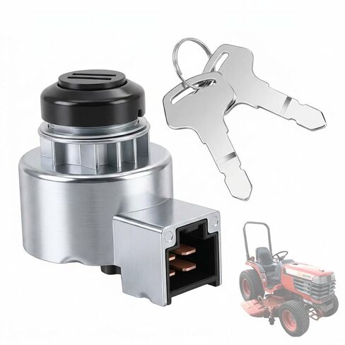 6C040-55452 Ignition Switch for Kubota Tractor B2100 B7500 B2400 B1700 B7510 B7610 B7800 Starter Switch with 2 Keys 6C040-55450 ELT20-0026 in Kuwait