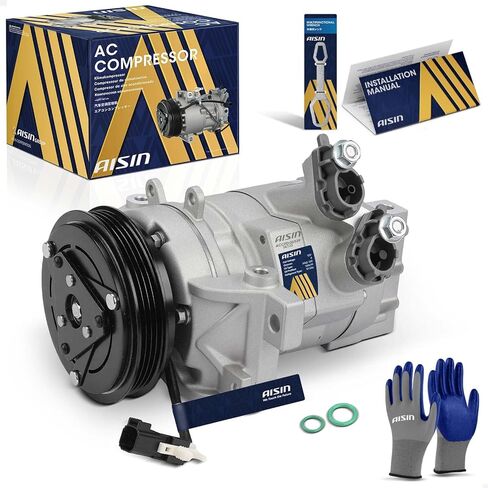 ضاغط مكيف هواء AISIN AFTERMARKET ACCFD-00539 - متوافق مع Ford F-150 2015-2020 3.3L 3.5L - مع أخدود 4 بكرات، مع قابض in Kuwait