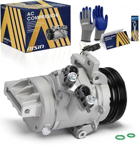 ضاغط مكيف هواء AISIN AFTERMARKET ACCFD-00539 - متوافق مع Ford F-150 2015-2020 3.3L 3.5L - مع أخدود 4 بكرات، مع قابض in Kuwait