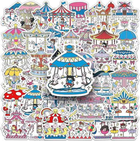 50 Pcs Hand-Drawn House Stickers - Waterproof Vinyl Warm Elements for Journal DIY & Notebook Laptop Water Bottle Skateboard Scrapbook Journal(House) in Saudi Arabia