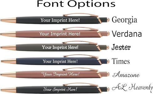 Custom Pens Gift Set - 2 Pack of Majestic Rose Gold Pens - Soft Touch Metal w/gift box - Luxury Ballpoint Pen Personalized Engraved with Name | Perfect for Him or Her (Rose - Black) in Kuwait