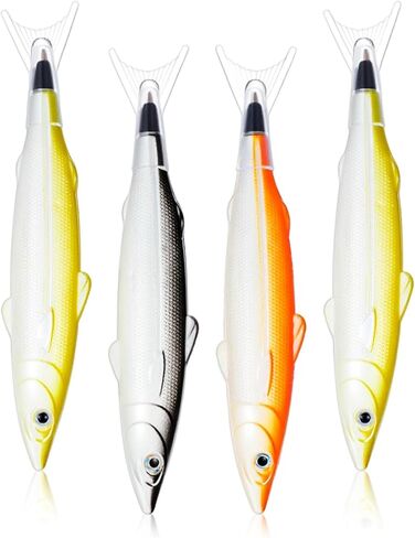 4 Pcs Novelty Fish Pens Creative Fish Ballpoint Pen Cute Fishing Decoration Pens Fishing Party Favors Decorations Pen With Black Ink for Ocean Themed Party Favors Office in Saudi Arabia