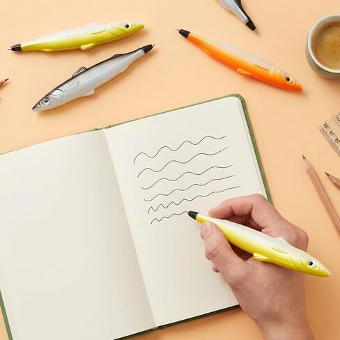 4 Pcs Novelty Fish Pens Creative Fish Ballpoint Pen Cute Fishing Decoration Pens Fishing Party Favors Decorations Pen With Black Ink for Ocean Themed Party Favors Office in Saudi Arabia