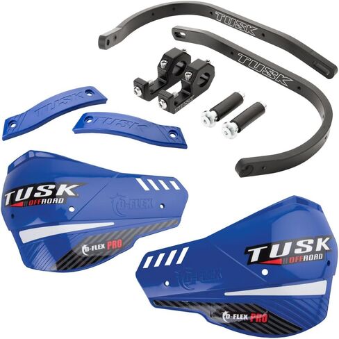TUSK D-Flex Pro Handguards Black Bar/Blue Plastics 7/8" Bars in Kuwait