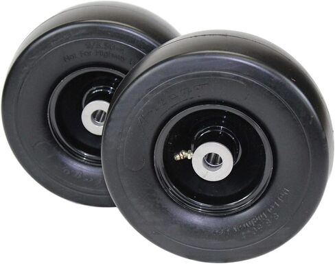 (Set of 2) 9x3.50-4 Flat Free Tire Assemblies Fits GRAVELY 45205, 3.25" Hub, 3/4" Caged Roller Bearings in Saudi Arabia