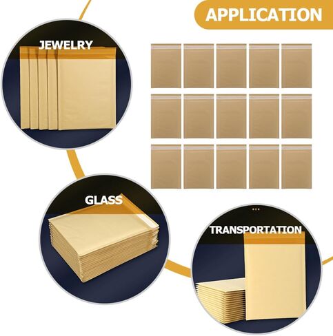 Bubble Mailer Envelopes 16X22 Padded Kraft Paper Shipping Bags Self-Sealing Bubble Packaging Mailers 25pcs for Mailing and Shipping Supplies in Kuwait