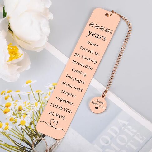 22 Year Anniversary Copper Gifts for Her Him 22nd Copper Anniversary Bookmark for Husband 22nd Wedding Gifts for Women Men Birthday Gift for Couple Boyfriend Girlfriend Christmas Stocking Stuffers in Kuwait