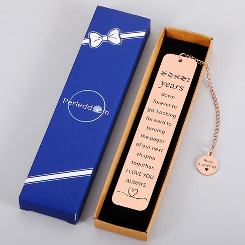 22 Year Anniversary Copper Gifts for Her Him 22nd Copper Anniversary Bookmark for Husband 22nd Wedding Gifts for Women Men Birthday Gift for Couple Boyfriend Girlfriend Christmas Stocking Stuffers in Kuwait