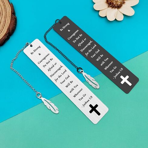 2Pcs Christian Bookmark Religious Gifts for Women Men Christian Birthday Gift Reading Lovers Gift Bible Verse Book Markers Scripture Gifts Inspirational Present for Friends in Kuwait