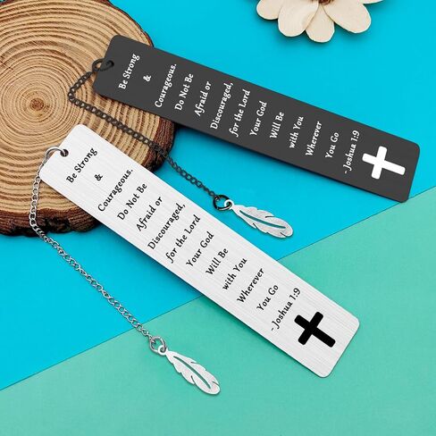 2Pcs Christian Bookmark Religious Gifts for Women Men Christian Birthday Gift Reading Lovers Gift Bible Verse Book Markers Scripture Gifts Inspirational Present for Friends in Kuwait